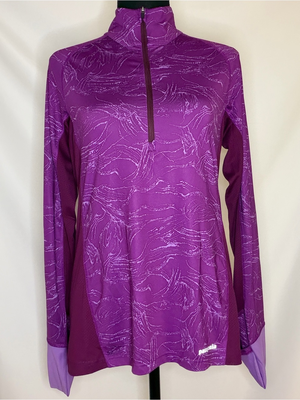 PURPLE PATAGONIA SEABROOK ZIP NECK SPORT TOP